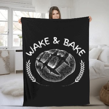 Discover Wake Bake Bread Baking Sourdough Baker Baseball Tees Fleece Blankets
