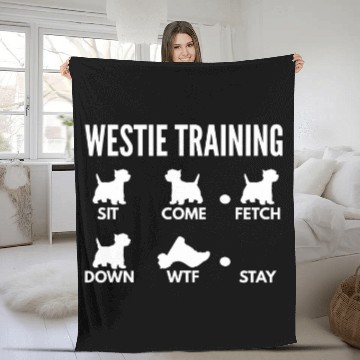 Discover Westie Training for West Highland White Terrier Owners Fleece Blankets