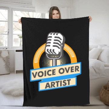 Discover Voice over artist vintages Microphone Zip Fleece Blankets