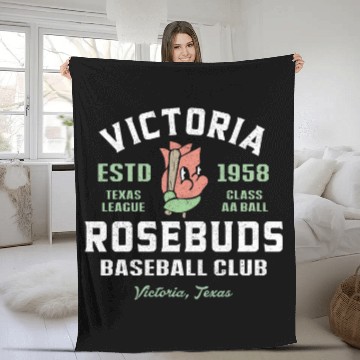 Discover Victoria Rosebuds Texas vintages Defunct Baseball Baseball Tees Fleece Blankets