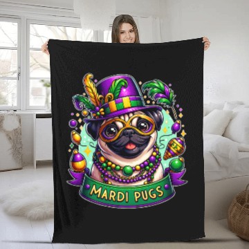 Discover Pug Mardi Pugs carnivals Mardi Gras Celebration Baseball Tees Fleece Blankets