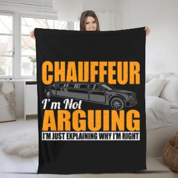 Discover Personal Driver Funny Chauffeur Not Arguing Just Explaining Fleece Blankets