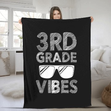 Discover Back To School 3Rd Grade Vibes Fleece Blankets