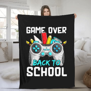 Discover Back To School Funny Game Over Teacher Student Controller 12 Fleece Blankets
