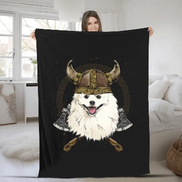 Discover Viking American Eskimo Renaissance Norse Pagan Valhalla Dog Baseball Tees Fleece Blankets
