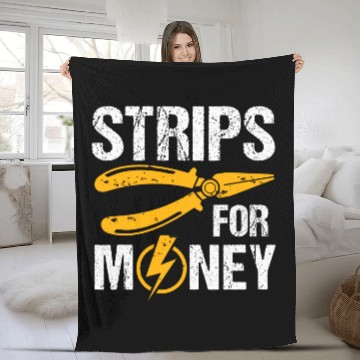 Discover Strips for Money Electrician Fleece Blankets
