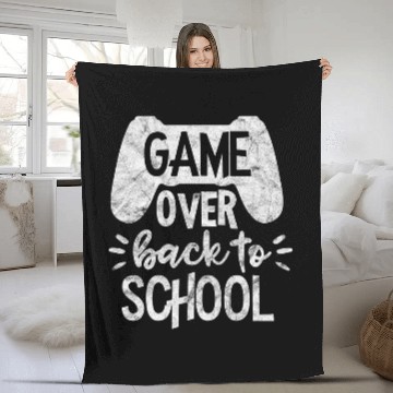 Discover Back to School Funny Game Over Teacher Student Controller Fleece Blankets