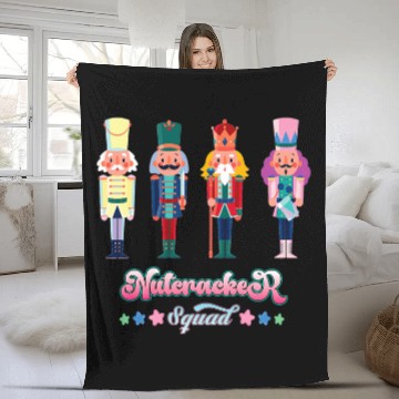 Discover Nutcracker Squad Ballet Dance Matching Family xmass Costume 1 Zip Fleece Blankets