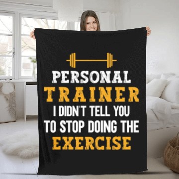 Discover Personal Trainer Workout Exercise Motivation Fitness Coach Zip Fleece Blankets