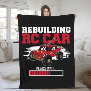 Discover Racer Mini Car Remote Control RC Model Rebuilding RC Car Zip Fleece Blankets