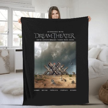 Discover (2 side) Dream   Theater 40TH ANNIVERSARY TOUR Baseball Tees Fleece Blankets