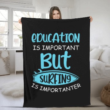 Discover Surfing Importanter Surfing Instructor Or Coach Fleece Blankets