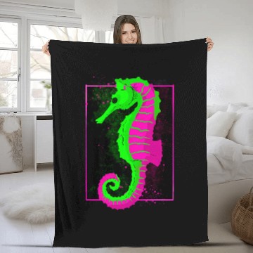 Discover Seahorse Beach Aquarium 21 Baseball Tees Fleece Blankets