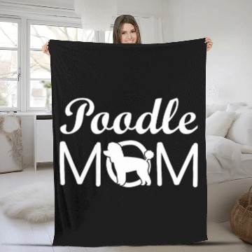 Discover Womens Poodle Mom Poodle Dog Mama Fleece Blankets