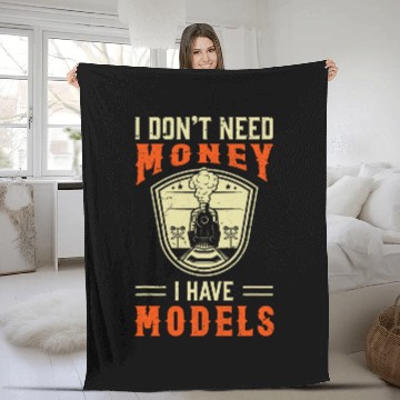 Discover Railway Owner Model Train Set Adults Model Railroad Fleece Blankets
