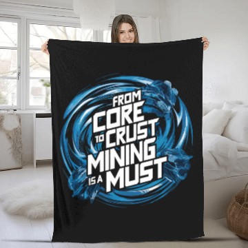 Discover Underground Mining Gold Miner Digger Coal Mining Baseball Tees Fleece Blankets
