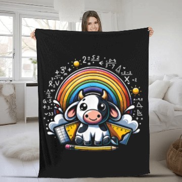 Discover I Love Math And Cows Costume Teachers Students 21 Fleece Blankets