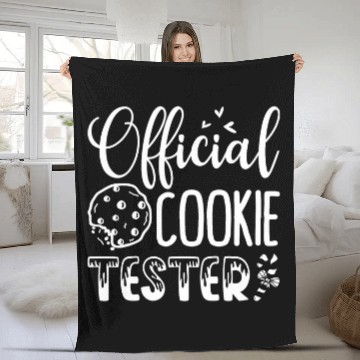 Discover Official Cookie Baker Tester Funny Christmas Couples Matchin Fleece Blankets