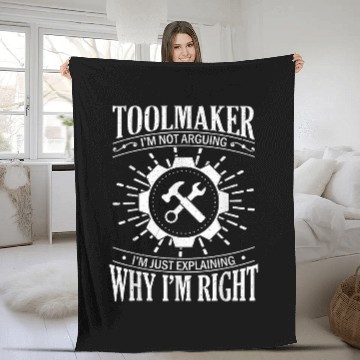 Discover Toolmaker technology manufacturing dad worker technology Fleece Blankets