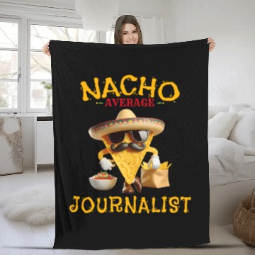 Discover Nacho Average Journalist Funny Cinco De Mayo Zip Fleece Blankets