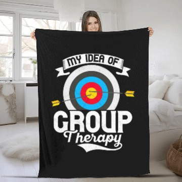 Discover My Idea Of Group Therapy Bow Arrows targets Archery Fleece Blankets