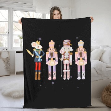 Discover Nutcracker Squad Ballet Dance Matching Family xmass Costume Fleece Blankets