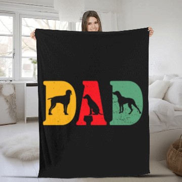 Discover Mens German Shorthaired Pointer dog vintages DAD RETRO Fleece Blankets
