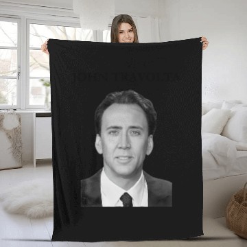 Discover Nicolas Cage is John Travolta Face Off Fleece Blankets
