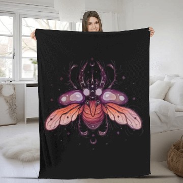Discover kawaii Atlas Beetle insect Fleece Blankets