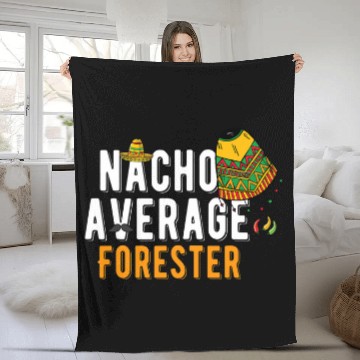 Discover Nacho Average Forester Cinco De Mayo Sombrero Fleece Blankets