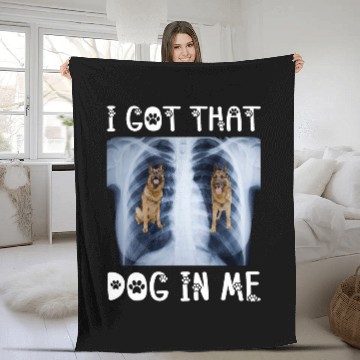Discover I Got That Dog in Me Xray Meme Funny German Shepherd Fleece Blankets