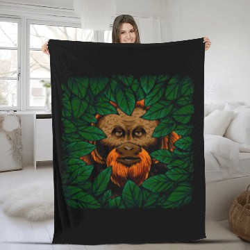 Discover Urang Utan Ape Monkey Animal Hiding Costume Art Baseball Tees Fleece Blankets