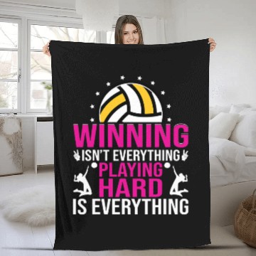 Discover Winning Isnt Everything Playing Hard Funny Volleyball Baseball Tees Fleece Blankets