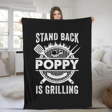 Discover Stand Back Poppy Is Grilling Funny Bbq Fathers Day Baseball Tees Fleece Blankets