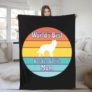 Discover Worlds bests Border Collie Mom Baseball Tees Fleece Blankets