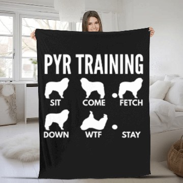 Discover Pyr Training for Great Pyrenees Owners Fleece Blankets