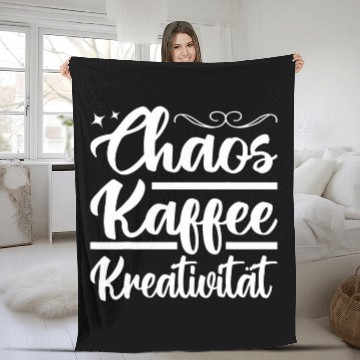 Discover Powered by Chaos Coffee Creativity Artist Chaotine Zip Fleece Blankets