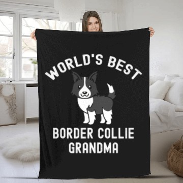Discover Worlds bests Border Collie Grandma Dog Baseball Tees Fleece Blankets