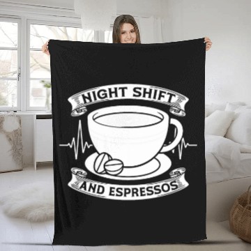 Discover Nursing Night Shift Hospital 2Caretaker nurses 21 Fleece Blankets