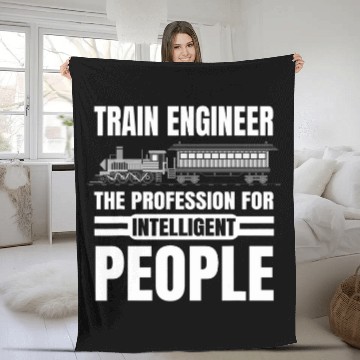 Discover Train Engineer Locomotive Handler Engineman Engine Driver Fleece Blankets