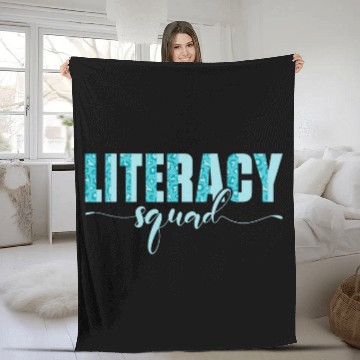 Discover Reading Teacher Reading Coachs Literacy Squad Fleece Blankets