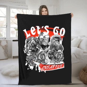 Discover Lets go creative For creative minds Fleece Blankets