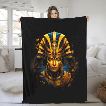 Discover Vibrant Celestial Mythic Egyptian Divinity Fleece Blankets