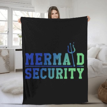 Discover Swimming Swimmer Swim Mermaid Security Dad Coach Zip Fleece Blankets