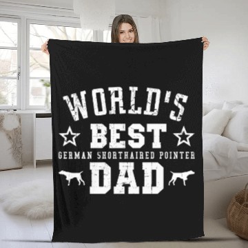 Discover Worlds bests GERMAN SHORTHAIRED POINTER Dad 2 Fleece Blankets