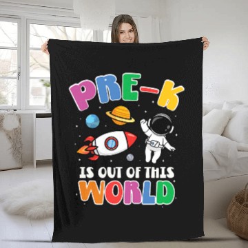 Discover PreK Student Teacher Astronaut Space Back To School Fleece Blankets