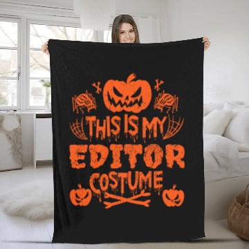 Discover This Is My Editor Costume Halloween Baseball Tees Fleece Blankets