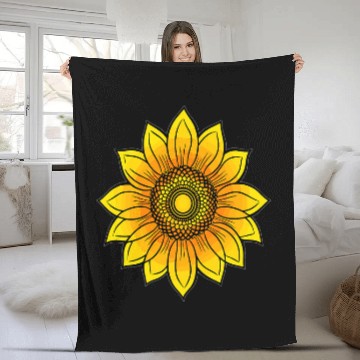 Discover Summer Flower Sunflower Lover Florist Fleece Blankets
