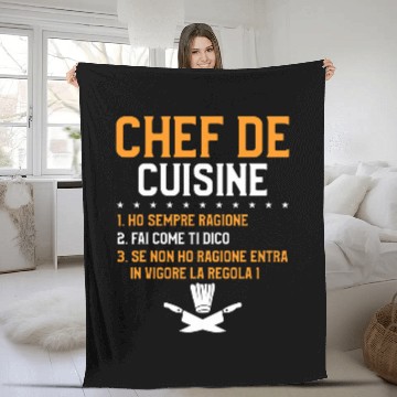 Discover Kitchen Chef Cooking Fleece Blankets