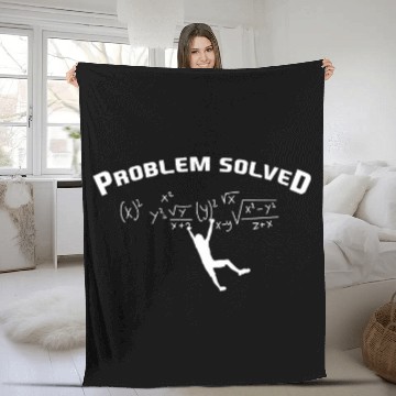 Discover vintages Rock Climbing Problem Solved Climber Bouldering Fleece Blankets